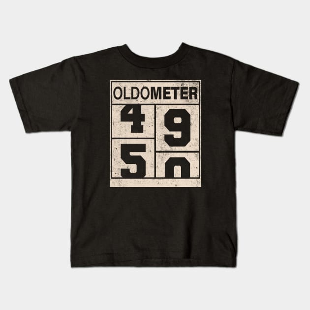 Oldometer 50 Funny vintage 50th birthday Kids T-Shirt by AraichTees